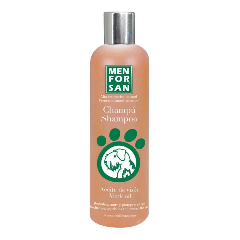 Shampoing pour animaux de compagnie Menforsan Chien Huile de vison 300 ml