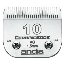 Lames Andis 10 Céramique Chien Acier Acier au carbone (1,5 mm)