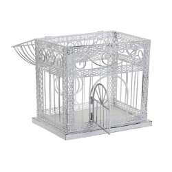 Cage DKD Home Decor Blanc Métal 28 x 20 x 54 cm