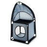 Cabane Métal Polyester Tour Chat Gris 35,5 x 69 x 35,5 cm