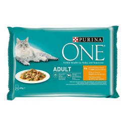 Aliments pour chat Purina One Adult (4 x 85 g)