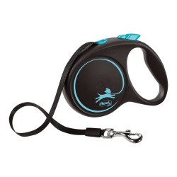 Laisse pour Chien Flexi BLACK DESIGN 5 m Bleu Taille M