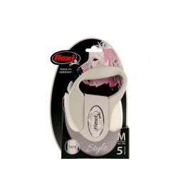 Laisse pour Chien Flexi STYLE 3 m Taille S Blanc