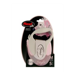 Laisse pour Chien Flexi STYLE 5 m Rose Taille M