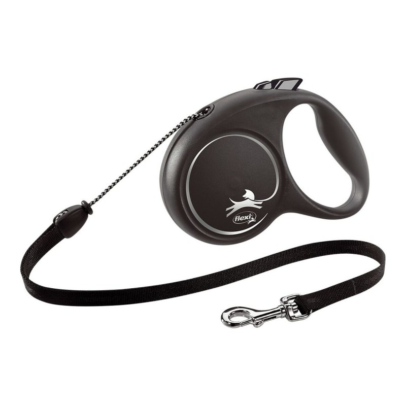 Laisse pour Chien Flexi BLACK DESIGN 5 m Taille M Silver