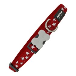 Collier pour Chien Red Dingo Style Rouge Etoiles (2 x 31-47 cm)