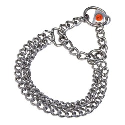 Collier pour Chien Hs Sprenger Argenté 2 mm Double Maillons (30 cm)