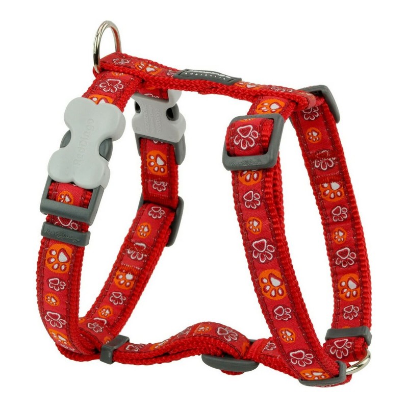 Harnais pour Chien Red Dingo Style Rouge Empreinte des animaux 37-61 cm