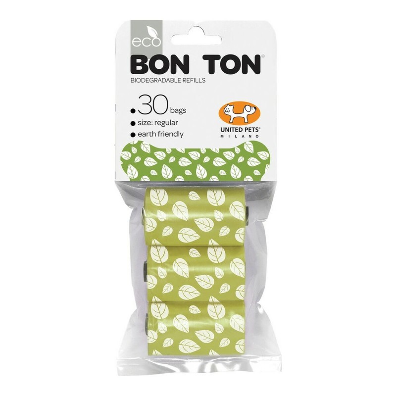 Sacs d'hygiène United Pets Bon Ton Regular Chien Vert (3 x 10 uds)