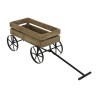 Chariot de Jardin DKD Home Decor 55 x 28,5 x 55 cm Sapin Noir Métal Brun foncé Plante Cottage