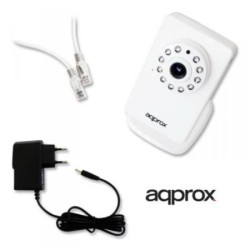 Caméra IP approx! APPIP03P2P VGA IR P2P micro SD Wifi Blanc