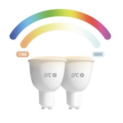 Ampoule à Puce SPC AURA450 RGB GU10 WiFi 5,5W LED