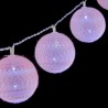 Guirlande de boules LED Ø 4 cm 2 m Rose