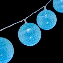 Guirlande de boules LED Ø 6 cm 2 m Bleu