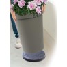 Support à roulettes pour pots de fleurs EDA   Ardoise Ø 40 cm