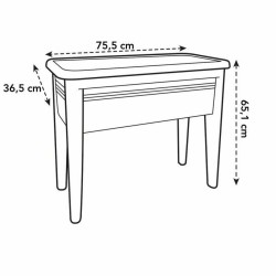 Cache-pot Elho   Végétales Table de culture Vert citron 36,5 x 75,5 x 65 cm