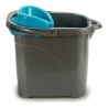 Seau d'Eau Sale avec Essoreur Automatique 8430852209771 Bleus / Verts Noir Bleu Vert Plastique 31 x 31 x 41 cm