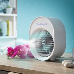 Mini-climatiseur Humidificateur à Ultrasons avec LED Koolizer InnovaGoods humidificador mini 200 ml Blanc ABS (Câble USB) (Recon