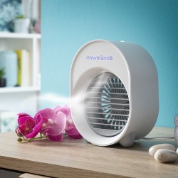 Mini-climatiseur Humidificateur à Ultrasons avec LED Koolizer InnovaGoods humidificador mini 200 ml Blanc ABS (Câble USB) (Recon