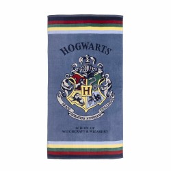 Serviette de plage Harry Potter 8445484050370 Bleu 88 % Coton 12 % Polyester