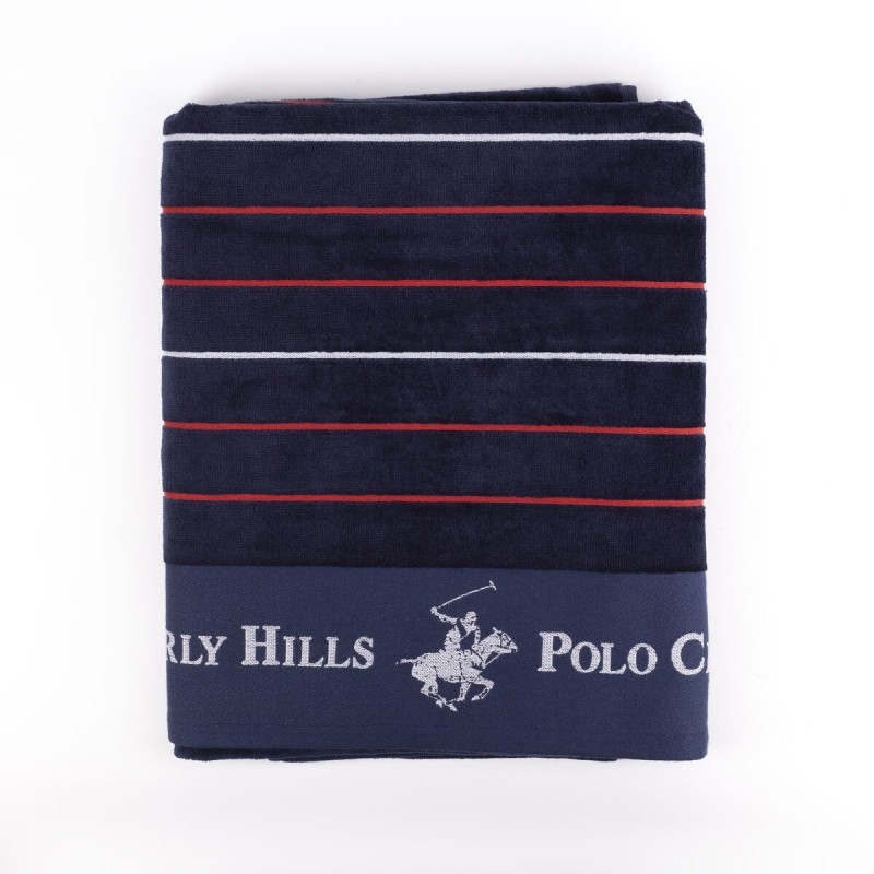 Serviette de plage Beverly Hills Polo Club Bleu 90 x 160 cm