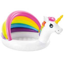 Pataugeoire gonflable pour enfants Intex Licorne Auvent 45 L 102 x 69 x 127 cm (6 Unités)