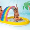 Pataugeoire gonflable pour enfants Intex Arc-en-ciel Auvent 84 L 130 x 147 x 86 cm (4 Unités)