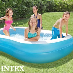 Piscine gonflable Intex Bleu Blanc Bleu/Blanc 540 L 203 x 48 x 152 cm (3 Unités)