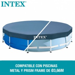 Bâches de piscine Intex 28031 METAL FRAME 366 x 25 x 366 cm