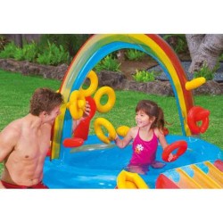 Pataugeoire gonflable pour enfants Intex   Parc de jeux Arc-en-ciel 297 x 135 x 193 cm 381 L