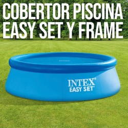 Bâches de piscine Intex 29021 EASY SET/METAL FRAME Bleu Ø 305 cm 290 x 290 cm