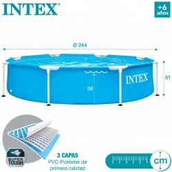 Piscine Démontable Intex 28205NP 1828 L 244 x 51 x 244 cm