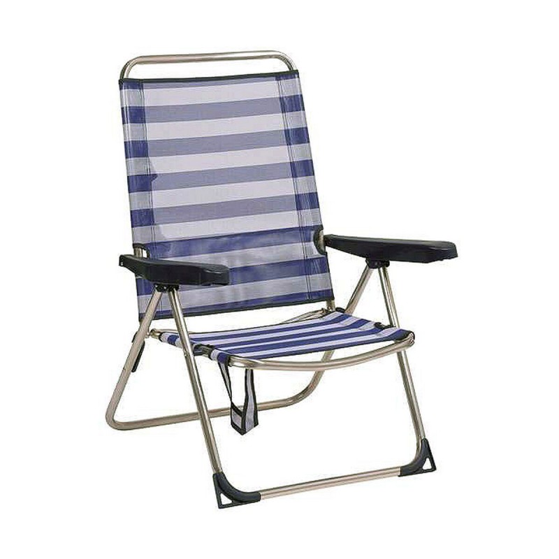 Chaise Pliante Alco Marin Blue marine Blanc Aluminium