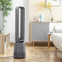 Ventilateur Sans Pales avec Filtre Purificateur et Télécommande InnovaGoods BLOHO Gris (Reconditionné B)