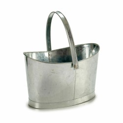 Pot Panier Argenté Zinc 21 x 19,5 x 35,5 cm (12 Unités)