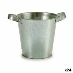 Cache-pot Seau Argenté Zinc...