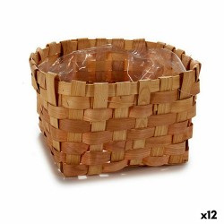 Cache-pot Ronde Marron Canne 23 x 12 x 23 cm (12 Unités)