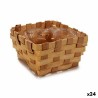 Cache-pot Carré Marron Canne 18 x 9,5 x 18 cm (24 Unités)