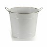 Cache-pot Seau Blanc Argenté Zinc 34,8 x 23 x 27,8 cm (12 Unités)