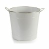 Cache-pot Seau Blanc Argenté Métal 29 x 27 x 37 cm (12 Unités)