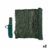 Palissade de Jardin Pelouse 1 x 3 m Vert Plastique (2 Unités)