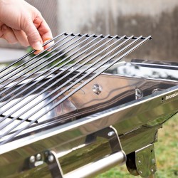 Barbecue au Charbon de Bois Pliable en Acier Inoxydable ExelQ InnovaGoods (Reconditionné B)