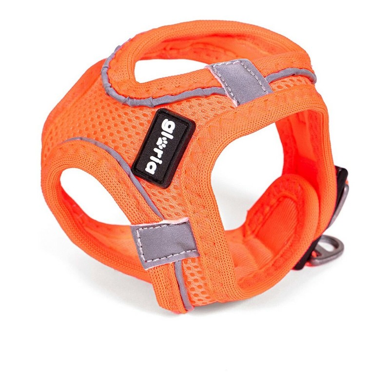 Harnais pour Chien Gloria Air Mesh Trek Star Réglable Orange L (33,4-35 cm)