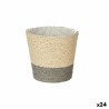 Cache-pot Gris Corde Plastique 14 x 12,5 x 14 cm (24 Unités)