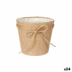 Cache-pot Lien Marron Tissu 16 x 15 x 16 cm (24 Unités)