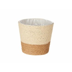 Cache-pot Marron Corde Plastique 16 x 14,5 x 16 cm (24 Unités)