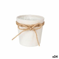 Cache-pot Lien Blanc Tissu...