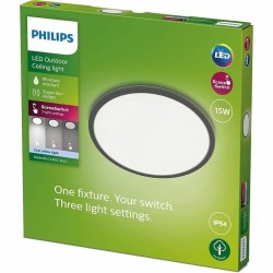 LED plafond Philips Superslim Noir 15 W (4000 K)