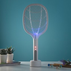 Raquette Anti-insectes Rechargeable 2 en 1 avec Lumière UV KL Rak InnovaGoods Multicouleur Métal 30 x 40 cm (Reconditionné A)