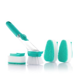 Brosse à récurer avec manche et distributeur de savon Cleasy InnovaGoods IG816117 Vert Plastique (Reconditionné A)